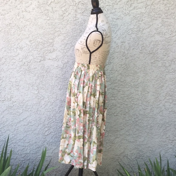 Vintage 2-Piece Shirt and Skirt Coordinated Matching Floral Outfit Set - Picture 2 of 8